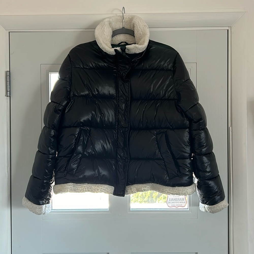 Bomber puffer jacket